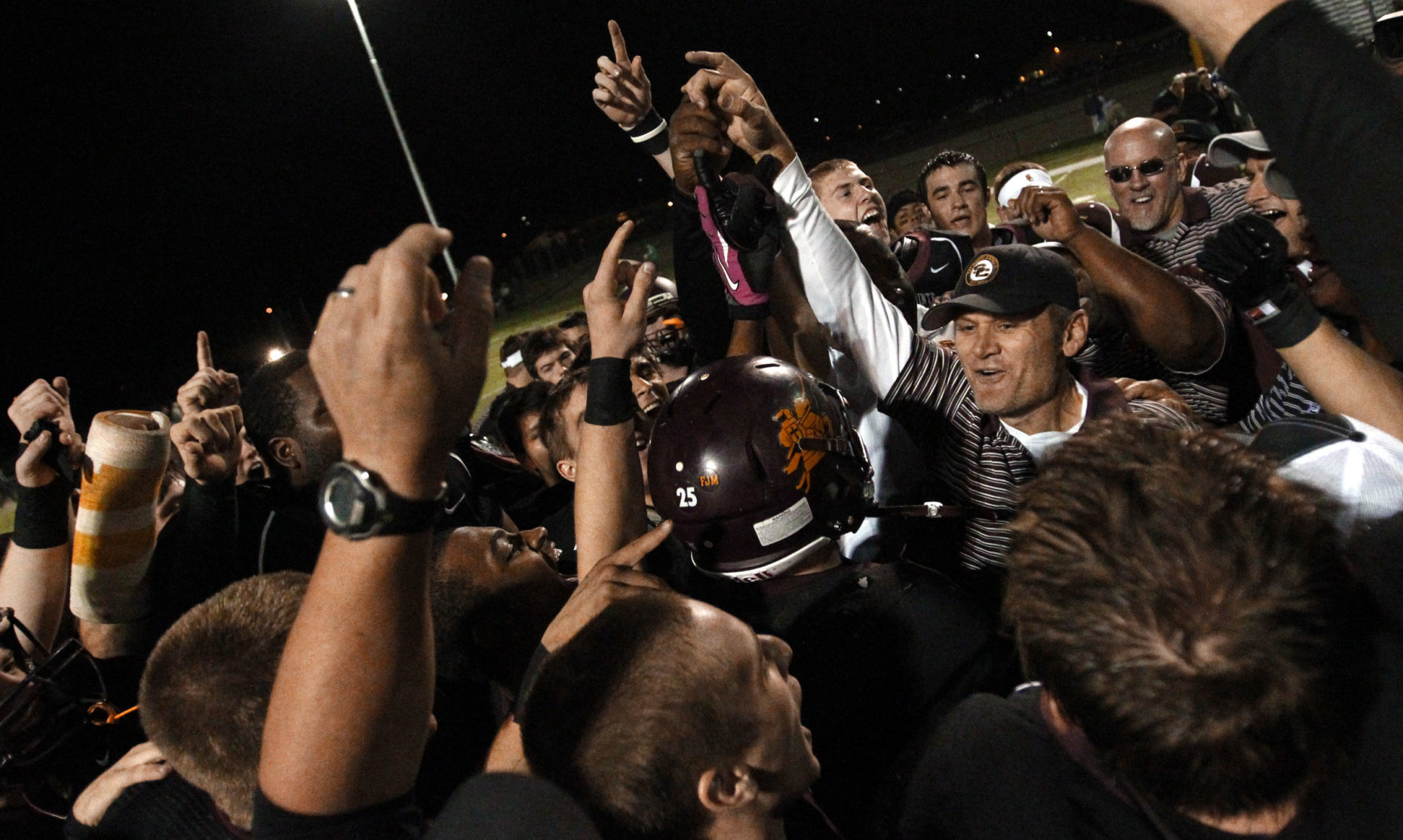 Sapolinte HS football coach Dennis Bene